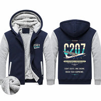 Thumbnail for Cessna T207A Stationair 8 Zipped Sweatshirts - Original - Navy & Gray