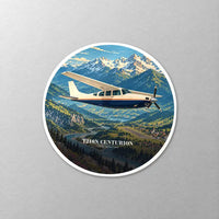Thumbnail for Cessna T210N Centurion - 3D - Circle Sticker - Close-up