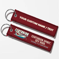 Thumbnail for Cessna T210N Centurion Aviator Key Chains - Dark Red - Cartoon - Personalized