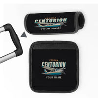 Thumbnail for Cessna T210N Centurion - Cartoon + Name - Luggage Handle Cover - Black