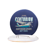 Thumbnail for Cessna T210N Centurion - Cartoon - Pin - Navy Blue