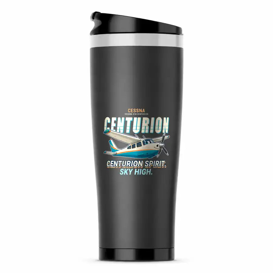 Cessna T210N Centurion - Cartoon - Stainless Steel (No Holder) - Gray