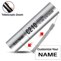 Thumbnail for Cessna T210N Centurion - Mini LED Flashlight - Tag - Silver + Name