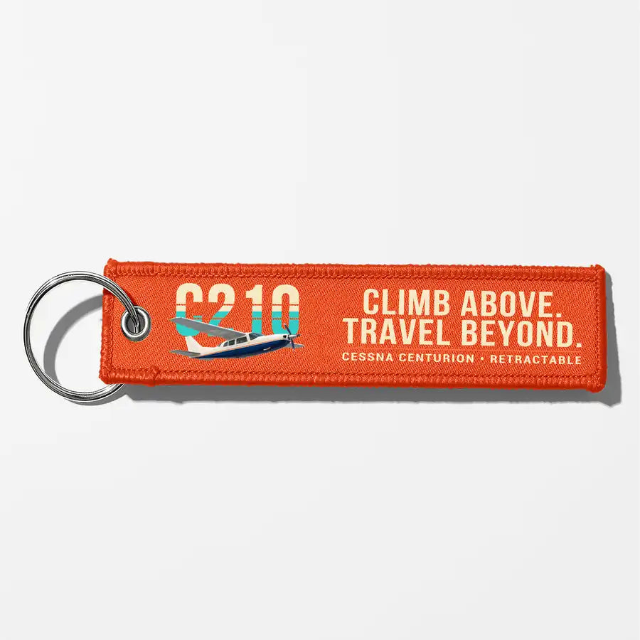 Cessna T210N Centurion Aviator Key Chains - Orange - Original
