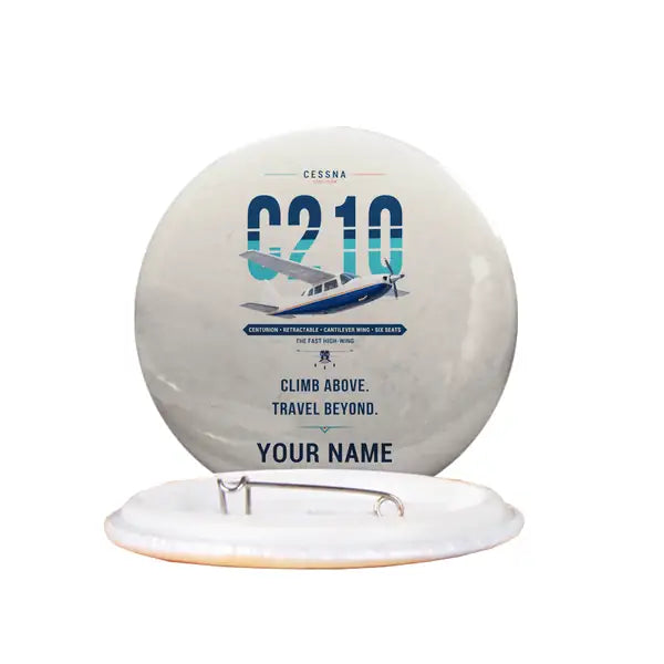 Cessna T210N Centurion - Original + Name - Pin - Beige