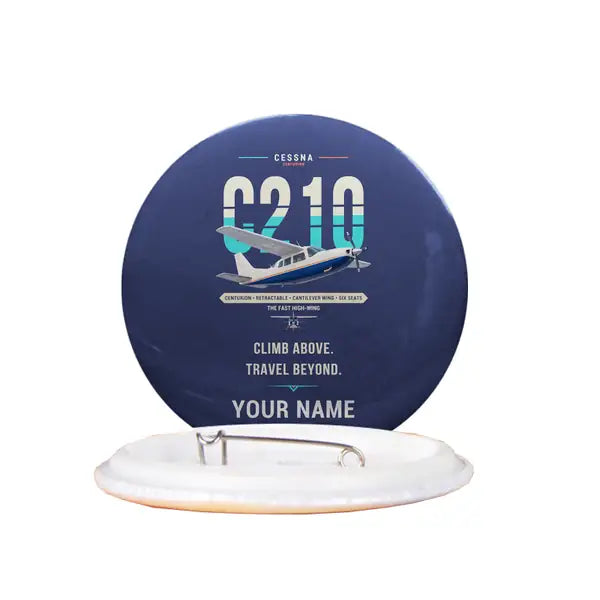 Cessna T210N Centurion - Original + Name - Pin - Navy Blue