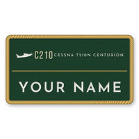 Thumbnail for Cessna T210N Centurion Patches - Rectangle + Name - Forest Gold