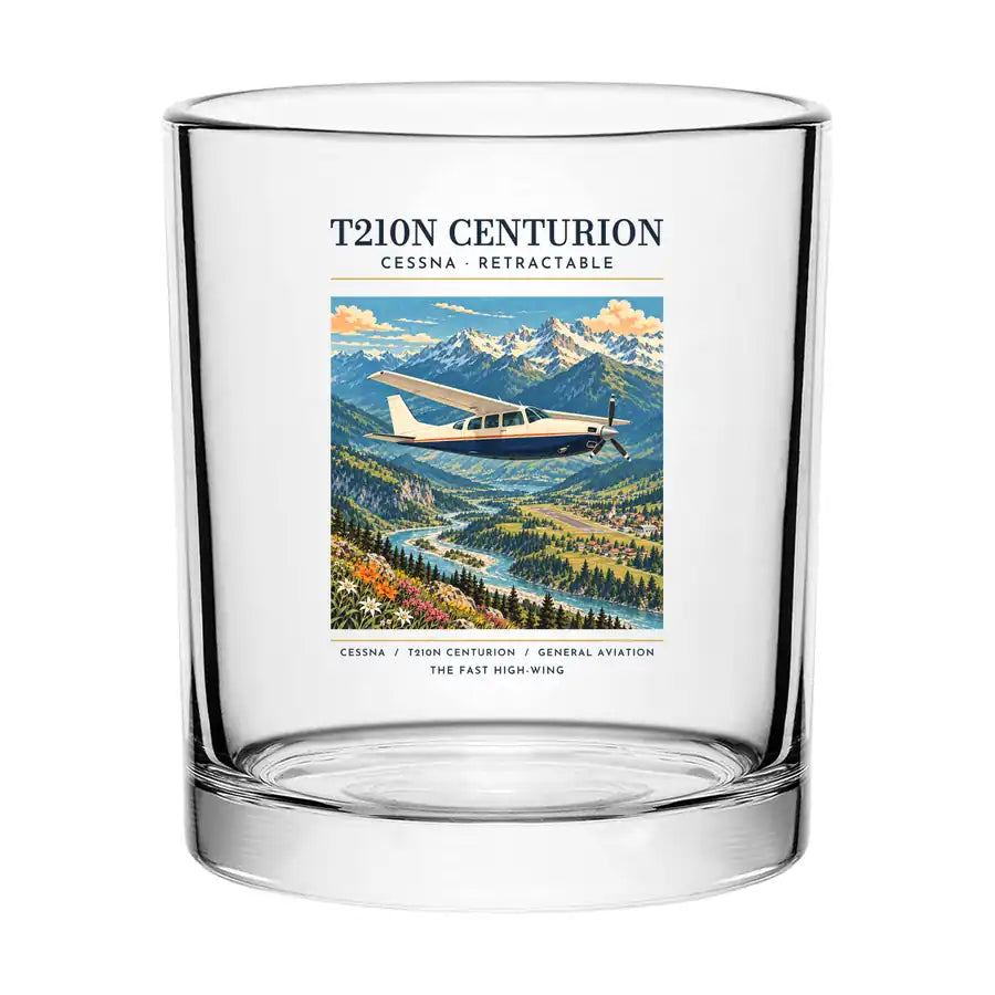 Cessna T210N Centurion - Poster - Special Whiskey Glass