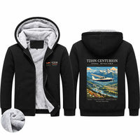 Thumbnail for Cessna T210N Centurion Zipped Sweatshirts - Poster - Black