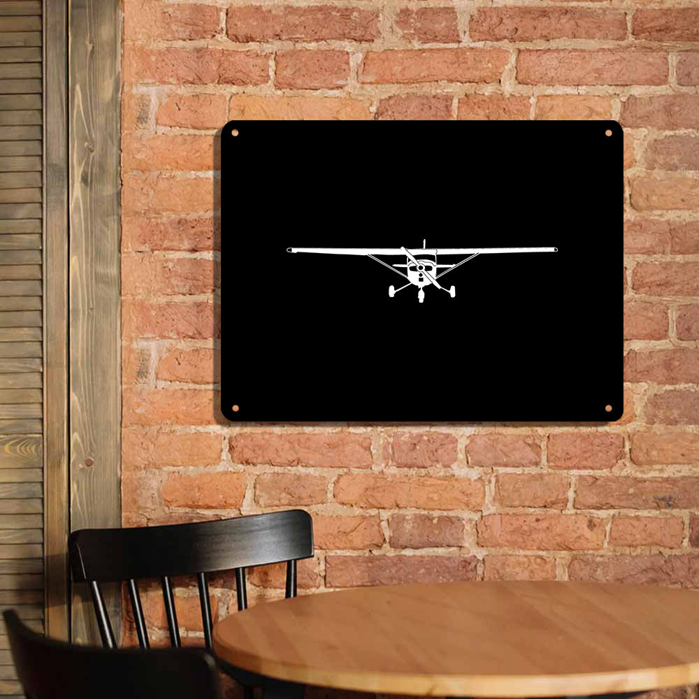 Cessna 172 Silhouette Printed Metal Sign