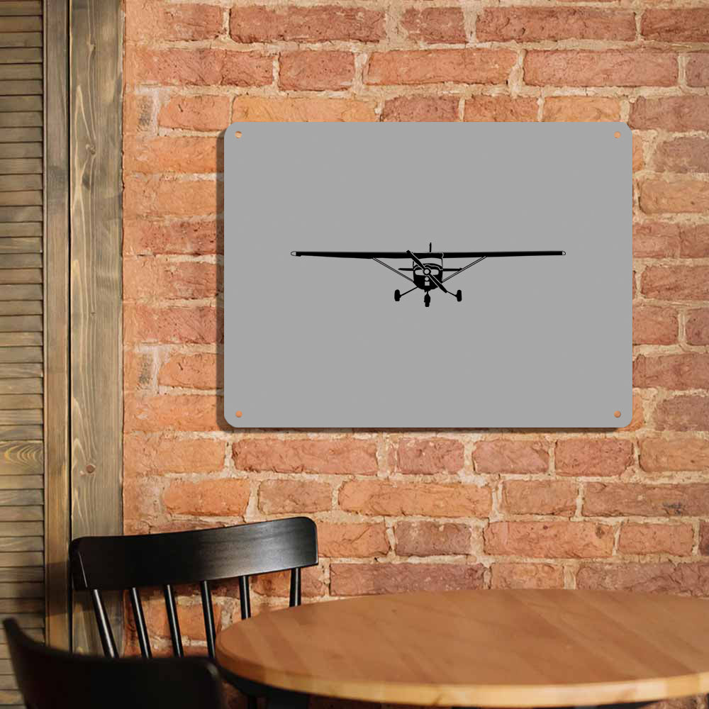 Cessna 172 Silhouette Printed Metal Sign