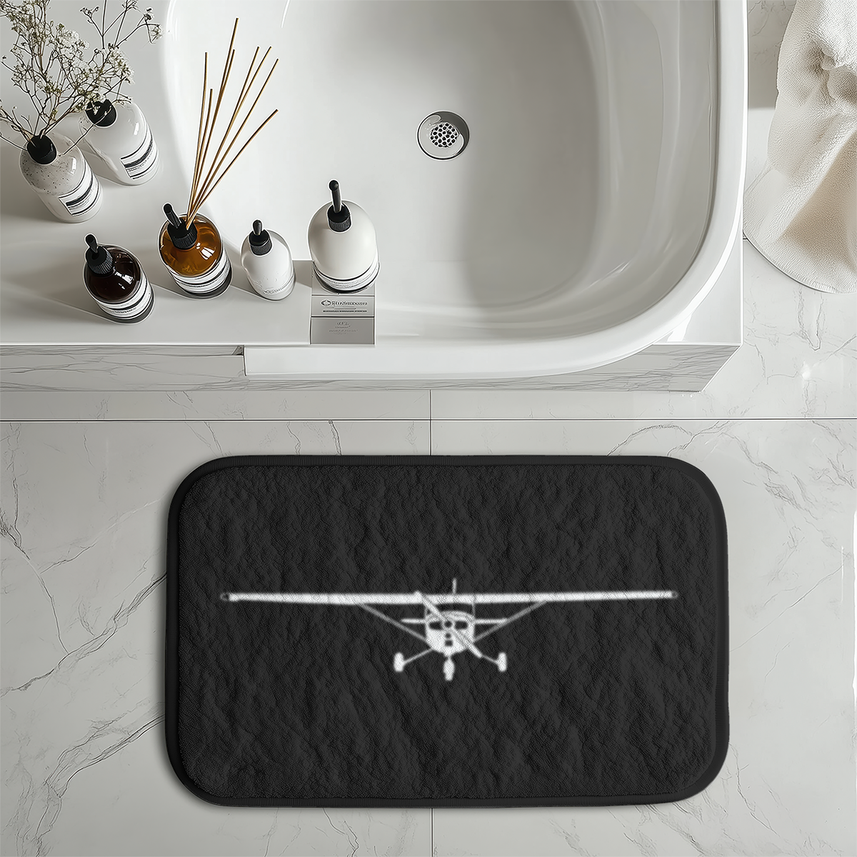 Cessna 172 Silhouette Designed Bath Mats