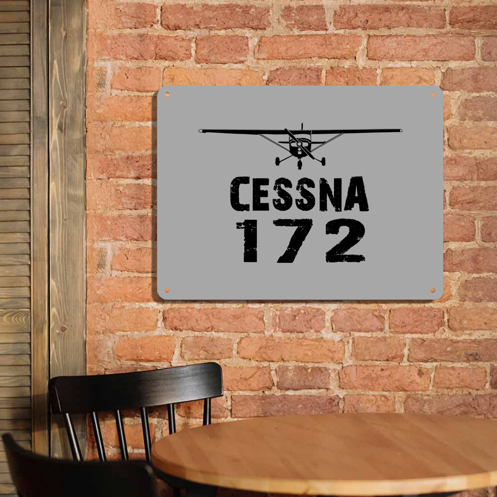Cessna 172 & Plane Printed Metal Sign