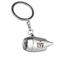 Thumbnail for Cessna 172 & Plane Designed Airplane Jet Engine Shaped Key Chain