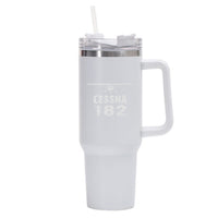 Thumbnail for Cessna 182 & Plane Designed 40oz Stainless Steel Car Mug With Holder