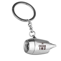 Thumbnail for Cessna 182 & Plane Designed Airplane Jet Engine Shaped Key Chain