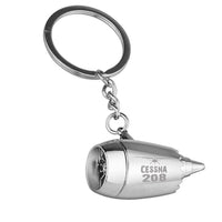 Thumbnail for Cessna 208 & Plane Designed Airplane Jet Engine Shaped Key Chain
