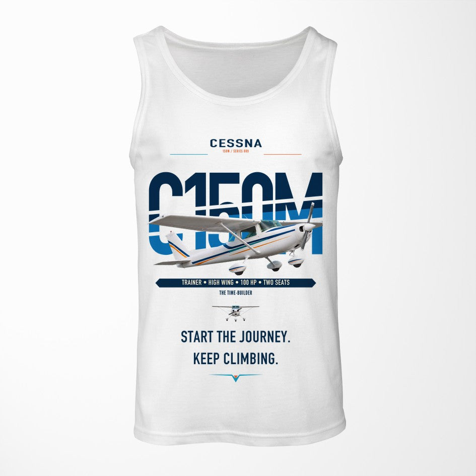 Cessna 150M design on white tank top