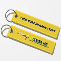 Thumbnail for Cartoon Cessna 152 Aviator Key Chains - Yellow - Personalized
