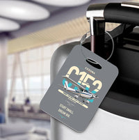 Thumbnail for Cessna 152 design on gray acrylic luggage tags, double-side print