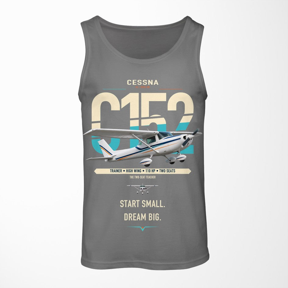 Cessna 152 design on gray tank top