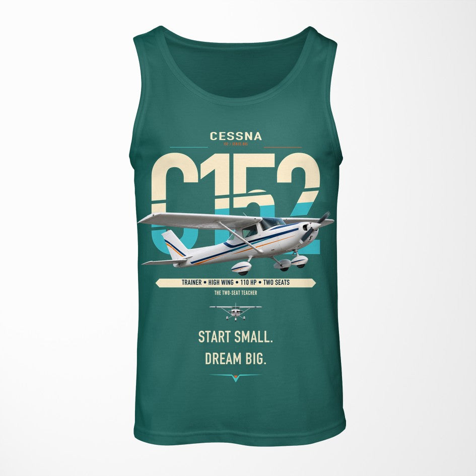 Cessna 152 design on green tank top