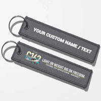 Thumbnail for Cessna 162 Skycatcher Aviator Key Chains - Gray - Personalized