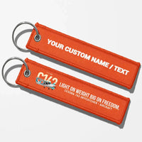 Thumbnail for Cessna 162 Skycatcher Aviator Key Chains - Orange - Personalized