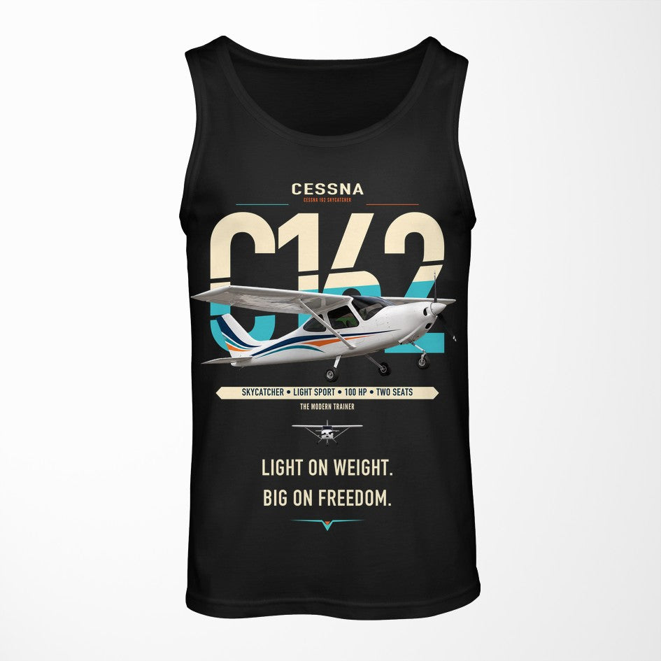 Cessna 162 Skycatcher design on black tank top