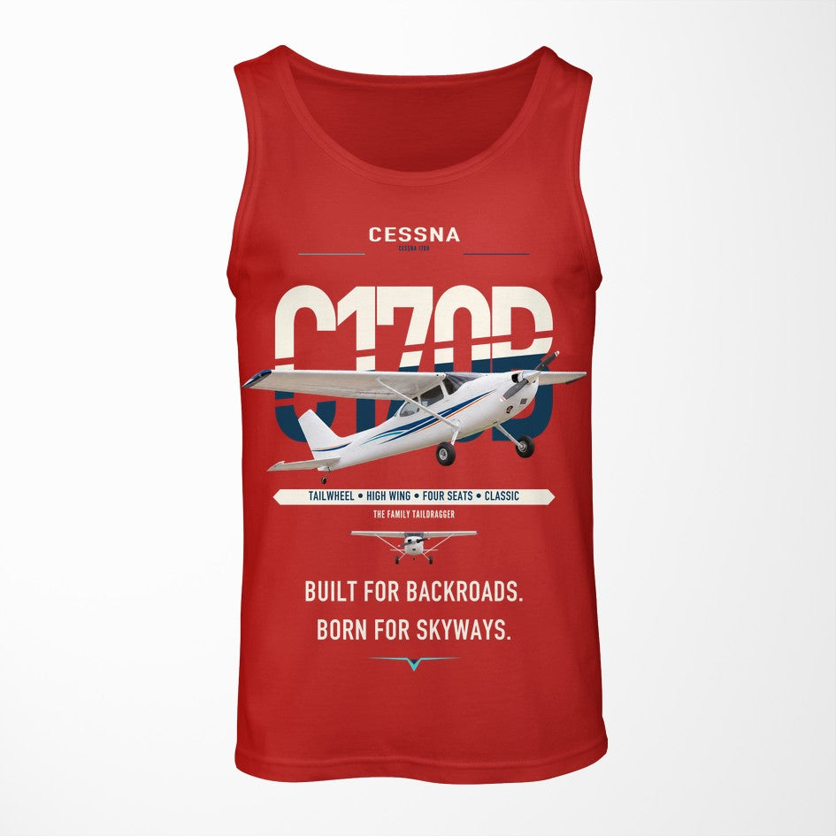Cessna 170B design on red tank top