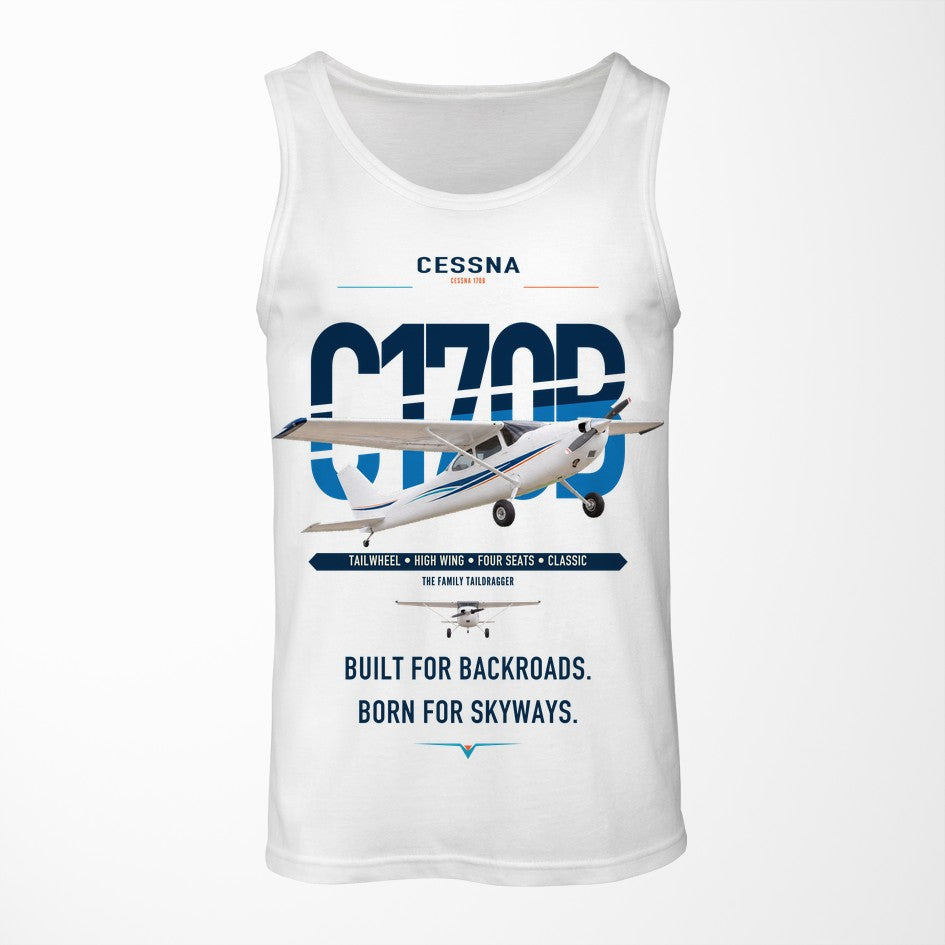 Cessna 170B design on white tank top