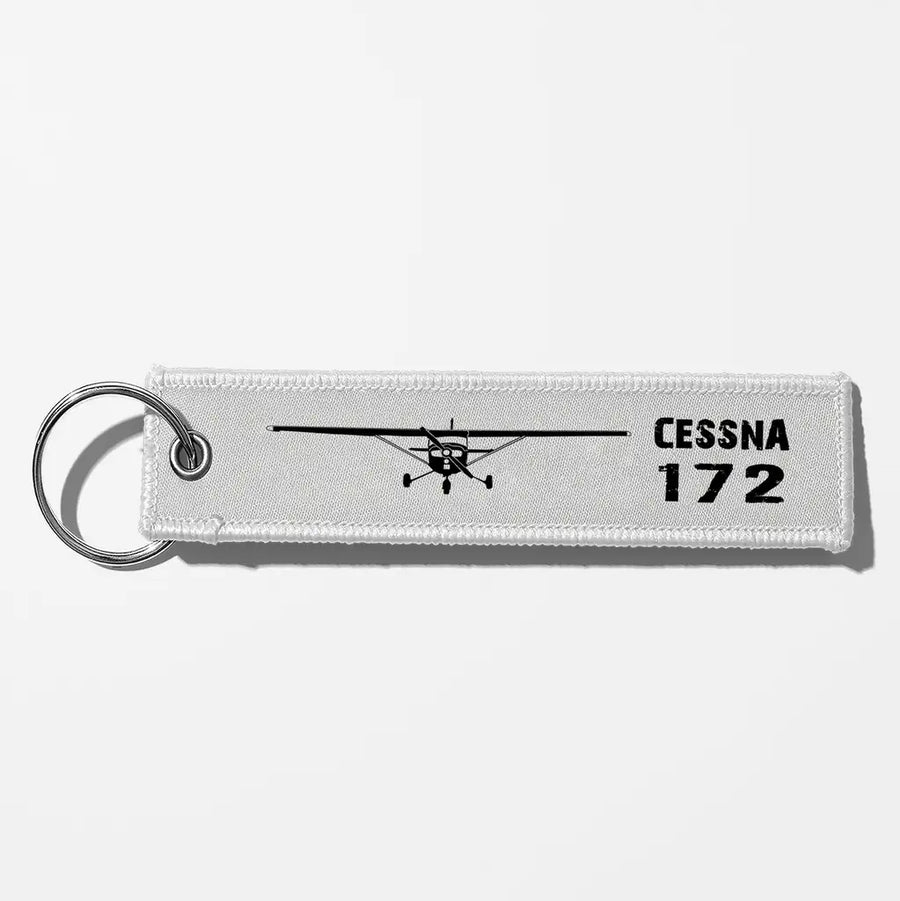Cessna 172 & Plane Aviator Key Chains - White