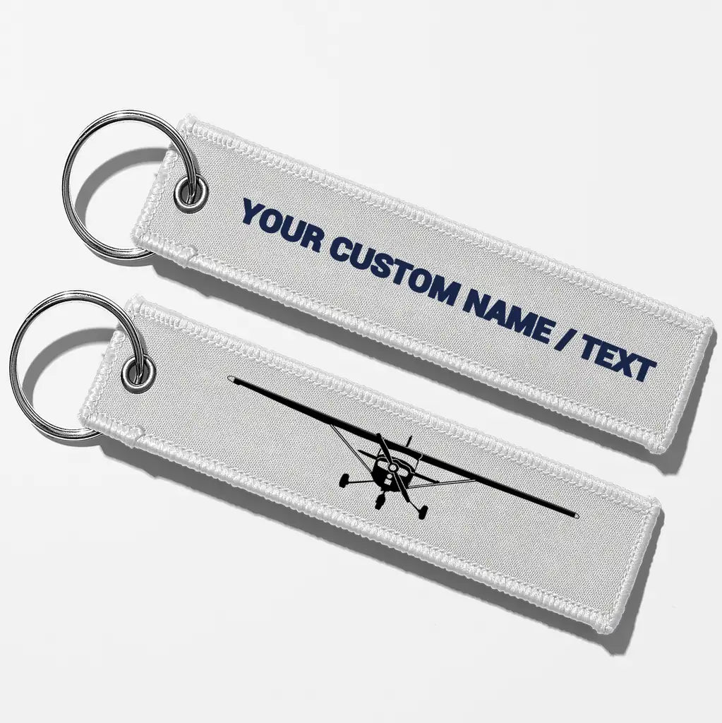 Cessna 172 Silhouette Key Chains - White - Personalized