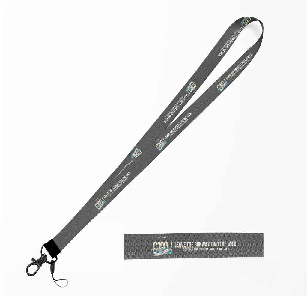 Cessna 180 Skywagon lanyard - gray