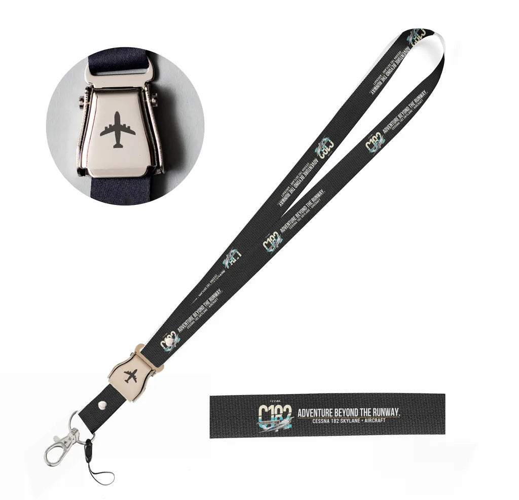 Cessna 182 Skylane seat belt lanyard - black