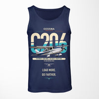 Thumbnail for Cessna 206 Stationair design on dark blue tank top