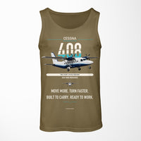 Thumbnail for Cessna 408 SkyCourier design on green army tank top