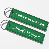 Thumbnail for Cessna Aeroclub Aviator Key Chains - Green - Personalized