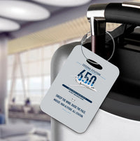 Thumbnail for Cessna Citation 650 - Citation III design on light gray acrylic luggage tags, double-side print