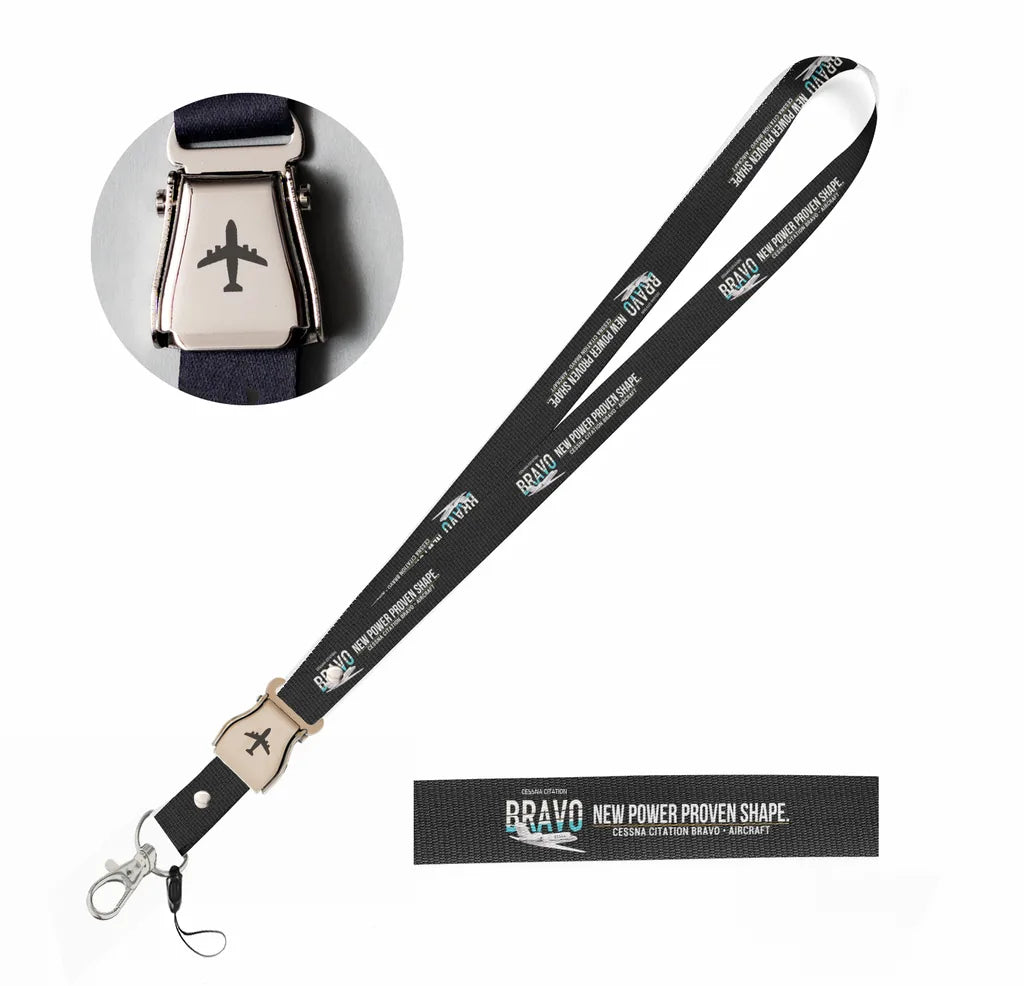 Cessna Citation Bravo seat belt lanyard - black