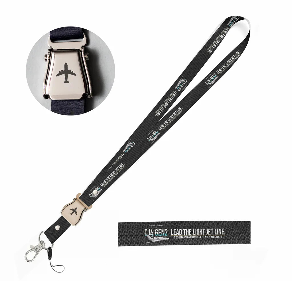 Cessna Citation CJ4 Gen2 seat belt lanyard - black