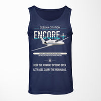 Thumbnail for Cessna Citation Encore+ design on dark blue tank top