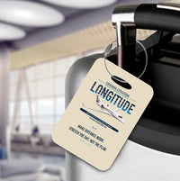 Thumbnail for Cessna Citation Longitude design on beige acrylic luggage tags, double-side print