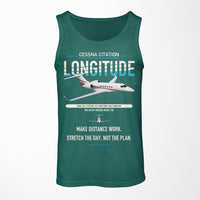 Thumbnail for Cessna Citation Longitude design on green tank top