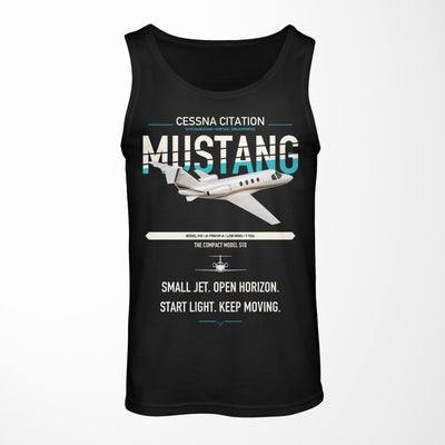 Cessna Citation Mustang design on black tank top
