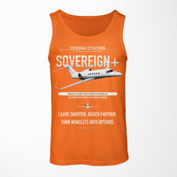 Thumbnail for Cessna Citation Sovereign+ design on orange tank top