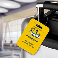 Thumbnail for Cessna Citation XLSPlus design on yellow acrylic luggage tags, double-side print