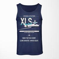 Thumbnail for Cessna Citation XLSPlus design on dark blue tank top