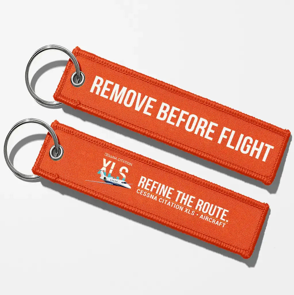 Cessna Citation XLS Aviator Key Chains - Orange - Remove Before Flight