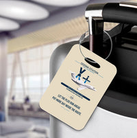 Thumbnail for Cessna Citation X+ design on beige acrylic luggage tags, double-side print